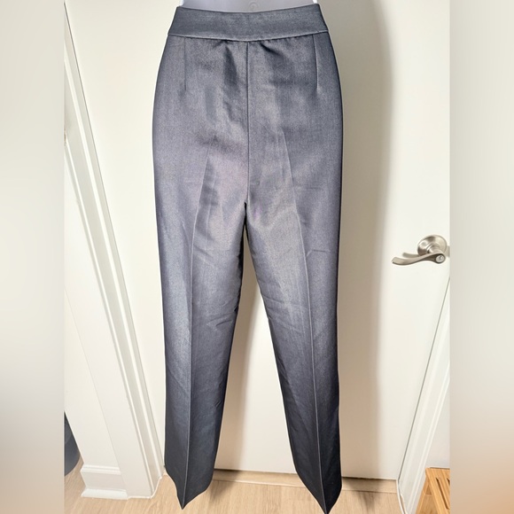 Lena Gabrielle Pant-Suit Set. Metallic Grey. Size 8. - Picture 6 of 8